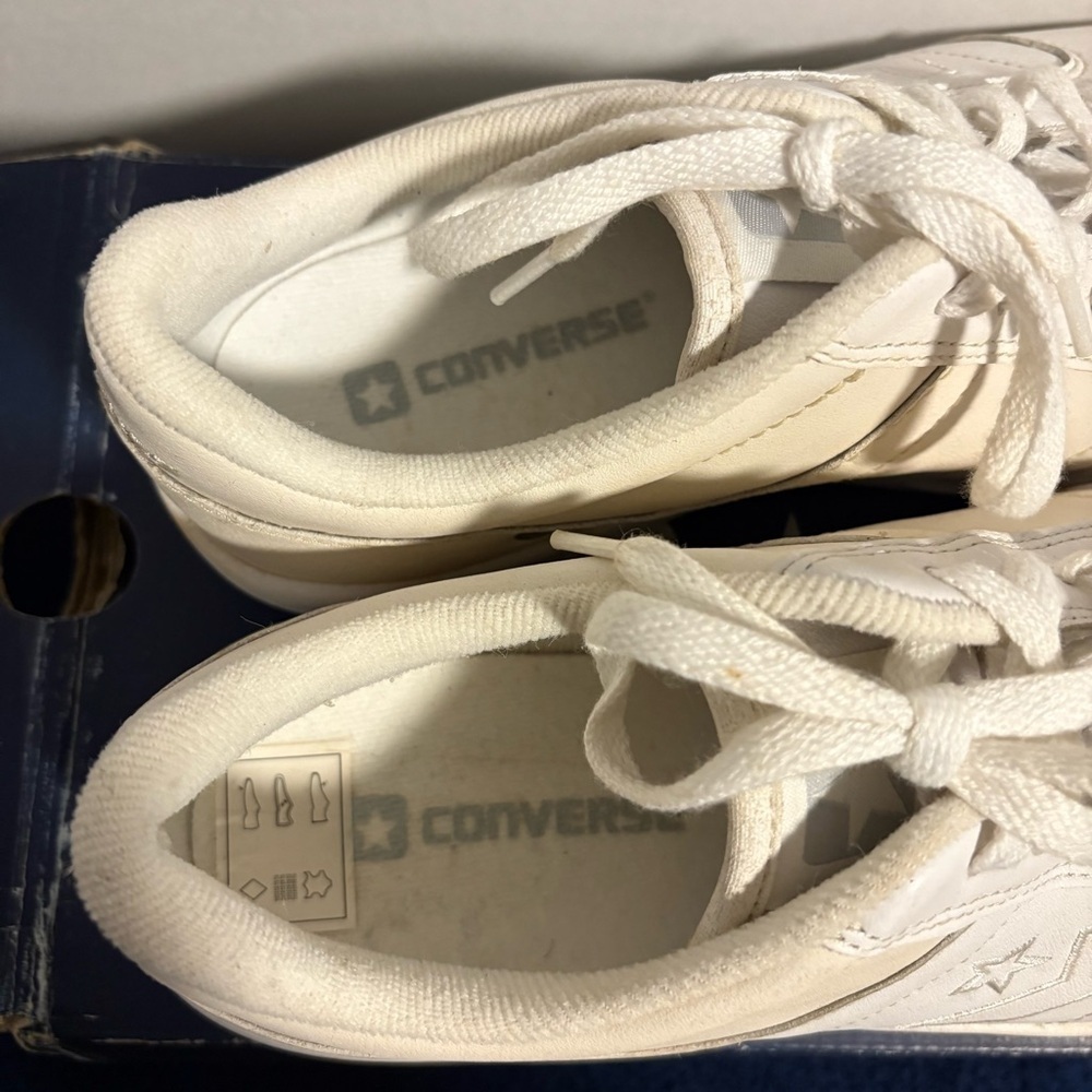 Vintage Y2K 90’s Converse White Leather Cardinal Ox 5J776 Women’s 10.5 Sneakers - Picture 6 of 8
